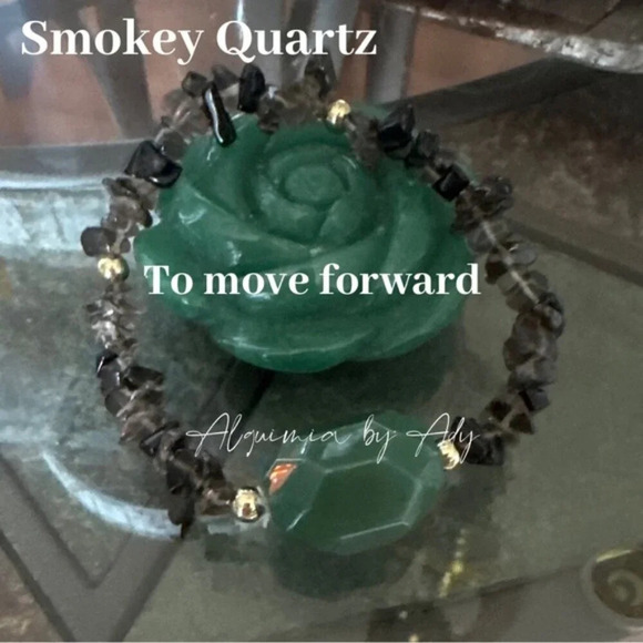 Smokey Quartz donut chunky pendant sterling silver necklace - Picture 6 of 6